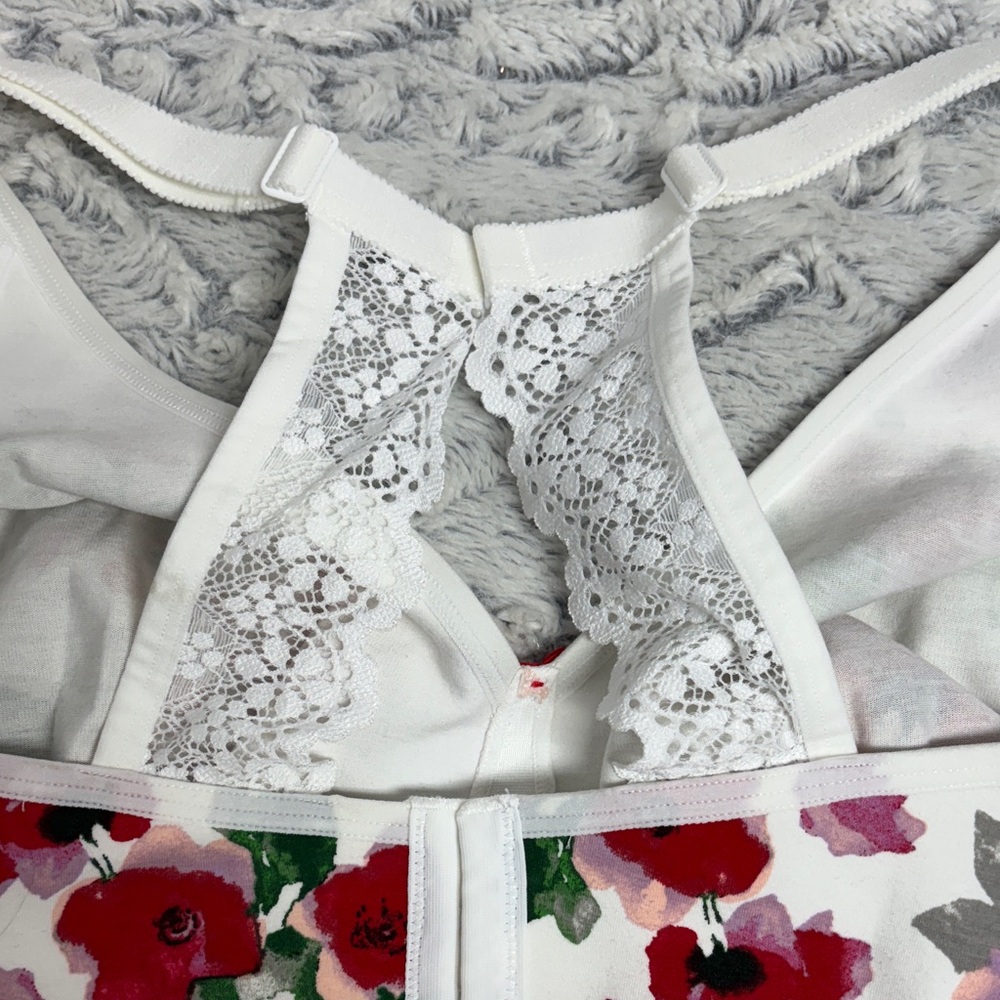 Cacique Unlined full coverage no wire floral bra 48DDD - Picture 3 of 6